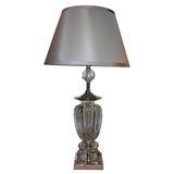 1940's  Baccarat  Crystal & Nickel Lamp