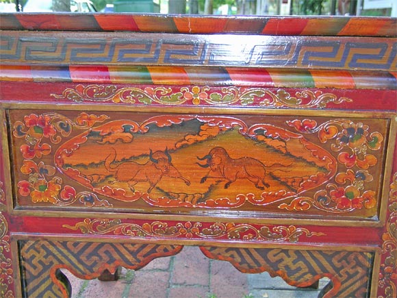 Hand-Painted Tibetan Tea Table