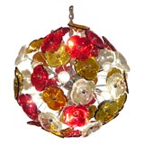 A Murano Flower Ball Chandelier.  By Venini.