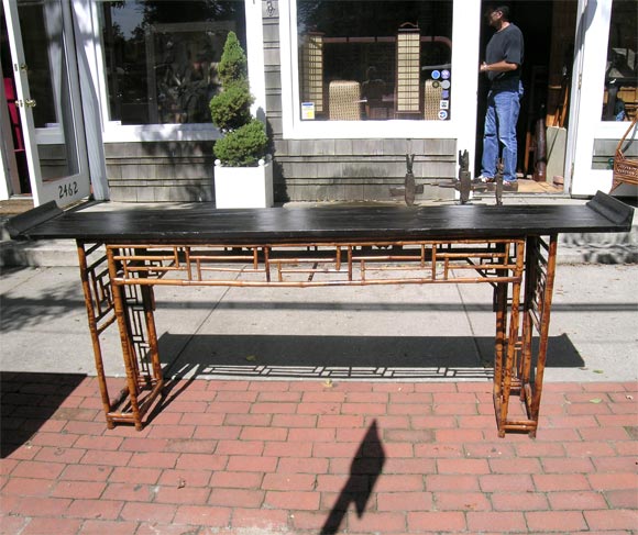 Scrolled Top Bamboo Altar