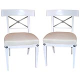 Pair of 'X' Back Chairs