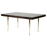 T.H. Robsjohn-Gibbings Brass Leg Dining Table