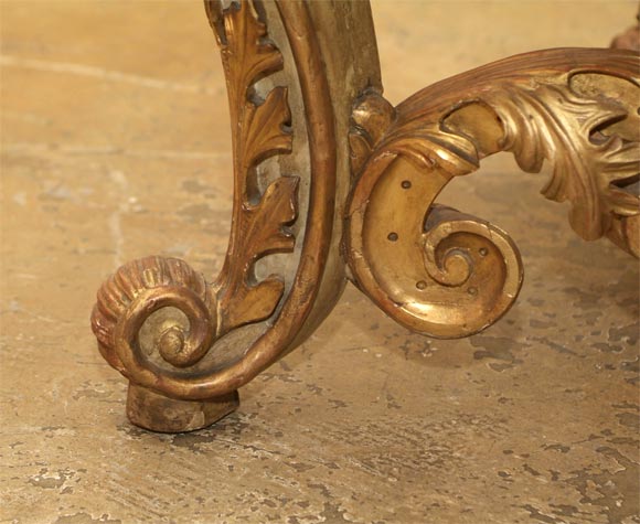 19th Century Painted Gold Gilt Italian Center Table 2