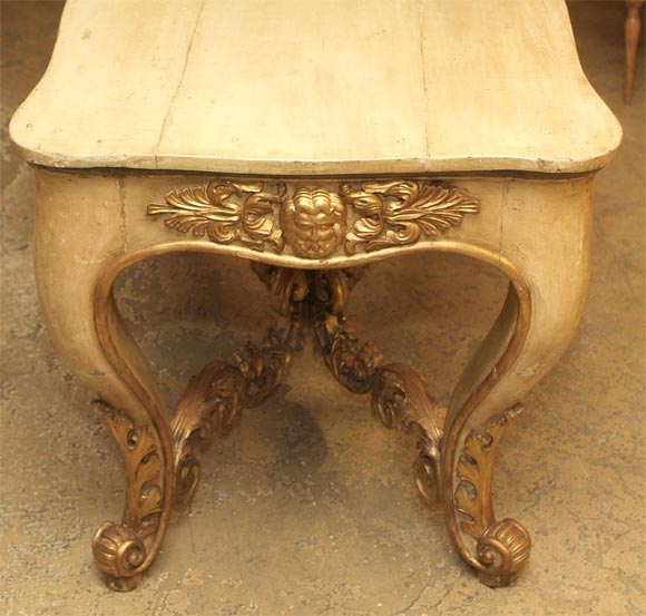 19th Century Painted Gold Gilt Italian Center Table 3