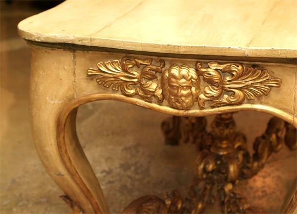 19th Century Painted Gold Gilt Italian Center Table 4