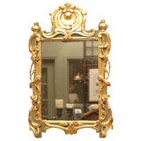 Antique A French Regence Style Provencal Painted and Giltwood Mirror