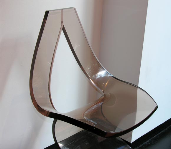 French Dumas Lucite Art-Chair For Sale