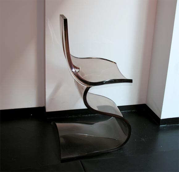 Dumas Lucite Art-Chair In Excellent Condition For Sale In New York, NY