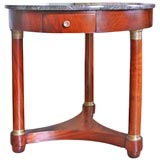 Antique Empire Gueridon w/ Marble Top