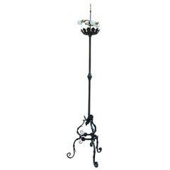 Pair of Wrought Iron Floor Lamps