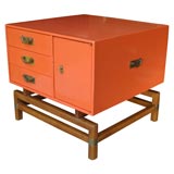 1960's Orange End Table