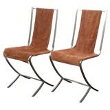 Pair of cantilevered chairs by Pierre Cardin for Maison Jansen