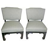 Pair of Oriental Slipper Chairs