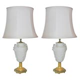 Pair of James Mont Parian Ware Table Lamps