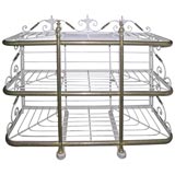 Vintage French Bakers Rack circa 1930