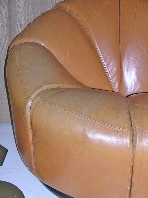 Leder-Sofa von Pierre Paulin Elysee (Ende des 20. Jahrhunderts) im Angebot