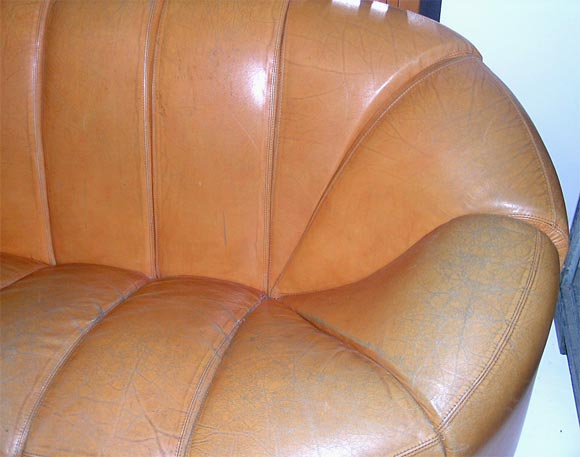 Late 20th Century Pierre Paulin Elysee Leather Sofa For Sale