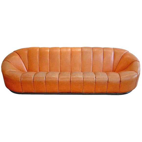 Pierre Paulin Elysee Leather Sofa For Sale at 1stDibs