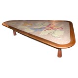 1950's mosaic boomerang shaped coffee table.