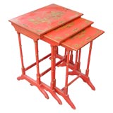 Vintage Set of 3 Chinese Nesting Tables