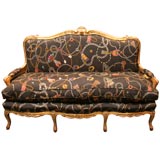 French Louis 15th Style Giltwood Settee