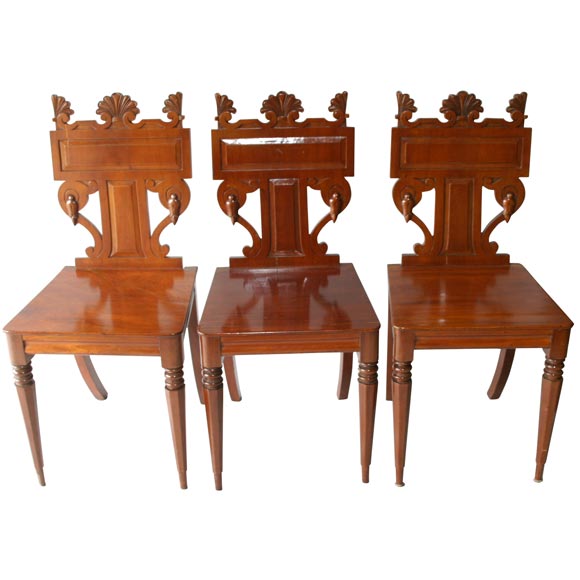 THREE  AMERICAN CLASSICAL SIDE CHAIRS