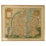 A Vintage Illustrated Map of Paris A Vintage Illustrated Map of Paris