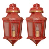 Red Lantern Wall Sconces