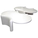 WHITE LAQUERED COFFEE TABLE, TWO AVAILABLE