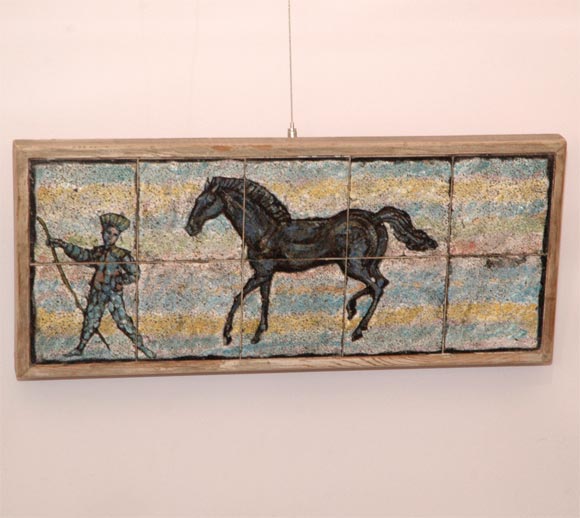 A Framed Artistic Tile "Painting"