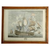 Antique 19th Century English Ship Print