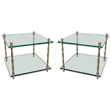Pair of Glass Side Tables
