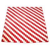 Antique 19THC RED & WHITE STREAK OF LIGHTING QUILT