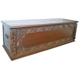 18th century hand carved dower chest