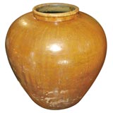 Massive Ochre Yellow Glazed Tang Dynasty Jar