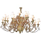 24 Arm Faux Painted Chandelier