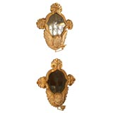 Pair of Carved and Gilt Angel Sconces
