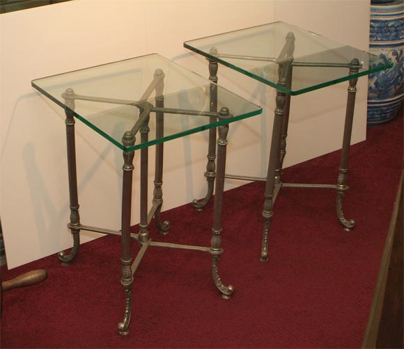 Pair of  Casket Stand Side Tables