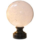 Crystal Sphere on Marble Socle Crystal Sphere on Marble Socle
