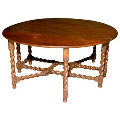 Antique 19th Century Oval Chestnut Gateleg Table