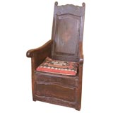 17th Century Panel Back Arm Chair