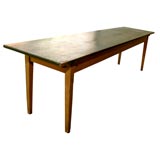 Antique yellow & green country table