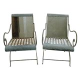 Pair French garden chairs