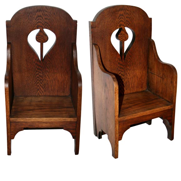 Pair of Arts and Crafts Decorator Miniatures For Sale