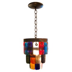 Mexican Mid Century Multi Colored Hall Fixture
