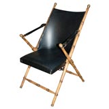 Faux Bamboo Campaign Style Folding Side Chair