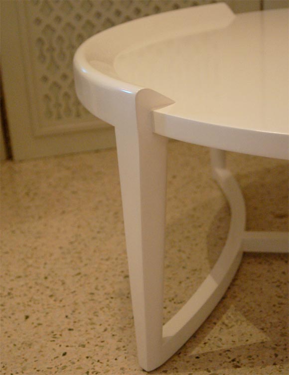Paul Laszlo White Lacquered Coffee Table 1