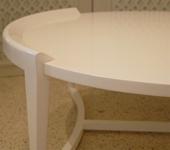 American Paul Laszlo White Lacquered Coffee Table