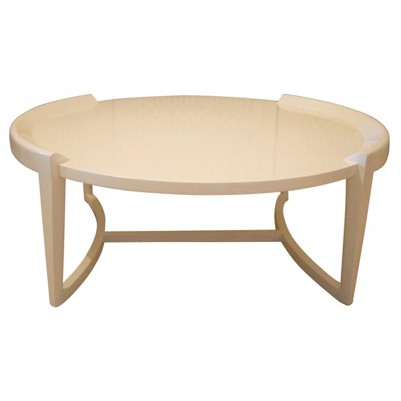 Paul Laszlo White Lacquered Coffee Table