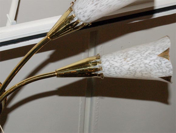 Mid-20th Century Cristal de Sevres Six Light Flushmount Chandelier